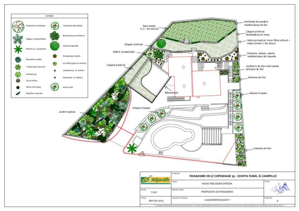Proyecto de paisajismo en El Campello